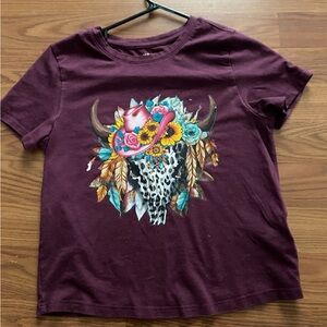 Purple crop t shirt